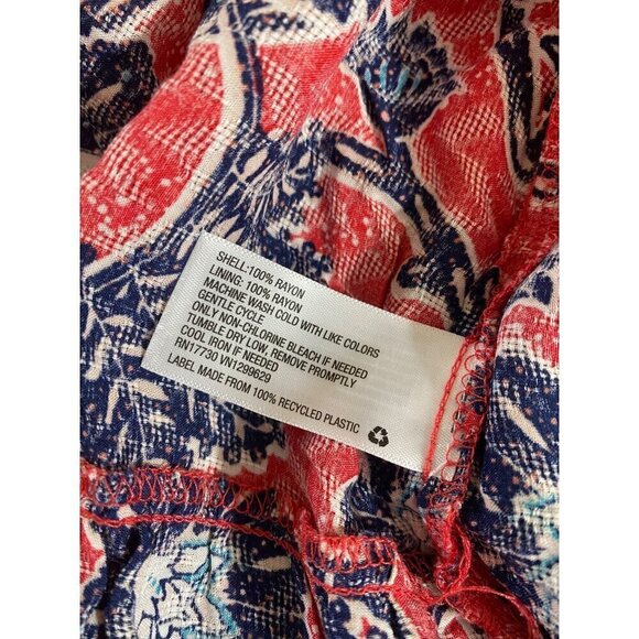 Knox Rose Women's Red Floral Bohemian Maxi Dress - Large - Picture 10 of 10